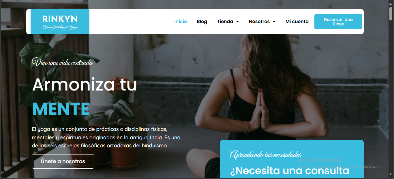 Sitio Web Para Yoga Creado Con WordPress 1366