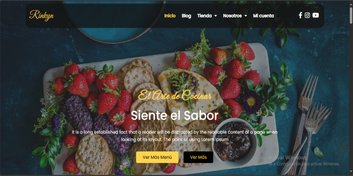Sitio Web Para Restaurantes Creado Con WordPress